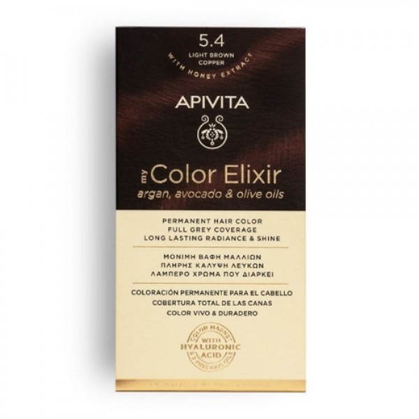 Apivita My Color Elixir Kit Βαφή Μαλλιών No 5.4 Καστανό Ανοιχτό Χάλκινο
